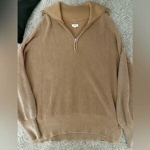 Aerie Half Zip Knit Sweater- Oversized fit